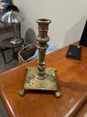 Antique Brass Candlestick Holder
